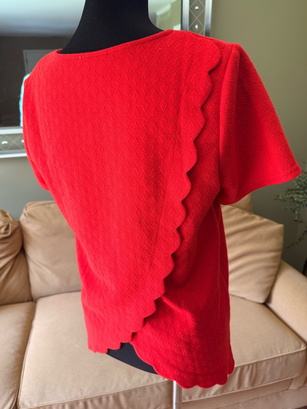 Betsey's Boutique Shop Red Knit Top Medium